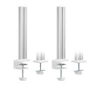 InLine Slatwall 23181D - Soporte para Cables de Mesa, 2 Unidades, Accesorios para el Sistema Slatwall, guía de Cables, Clip, Color Blanco