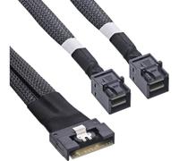 InLine Slim SAS 27648B SFF-8654 - Cable SAS (2 conectores SFF-8643, 0,75 m)
