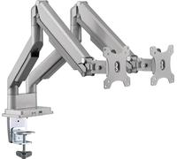 InLine® Soporte de Mesa con Elevador y USB/Audio, móvil, para Dos monitores de hasta 81 cm (32"), máx. 9 kg