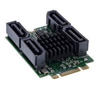 InLine® Tarjeta de Interfaz M.2 Key B+M Macho a 4 Conectores SATA, Raid, HyperDuo, 76660U
