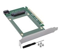Inline Tarjeta de Interfaz PCIe x16 U.2 NVMe, Adaptador para SSD de 2,5", SFF-8639, Puerto SATA, para servidores y Estaciones de Trabajo, con Accesorios 76619J