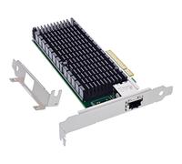 InLine® Tarjeta de Red de 10 Gigabit, 1 RJ45 10 GB/s, PCIe x8, Controlador LAN Ethernet de 10 GBASE-T, a Partir de Win 7, Server 2008, Linux 2.6, Incluye Placa de Ranura de Perfil bajo, 51132A