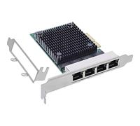 InLine® Tarjeta de Red PCIe x4 de 4 Puertos, Tarjeta LAN de 2,5 GB/s, para Windows y Linux, Incluye Perfil bajo, 51127A