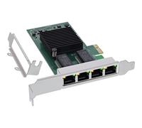InLine® Tarjeta de Red Quad Gigabit, 4 x RJ45 1 GB/s, PCIe x1, 51127D