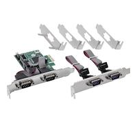 Inline Tarjeta PCIe Serial, Interfaz RS-232 de 4 Puertos, D-Sub 9, CH384L, Soportes de Perfil bajo, Interfaz UART, Alta Velocidad de Datos, 76619E