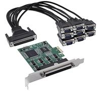 Inline Tarjeta PCIe x1 con 8X RS-232, D-Sub 9, Tarjeta de Interfaz Serie, Industrial, multitarjeta, Transferencia de Datos Estable, 76660Z