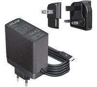 Inline TravelCharge 31516C - Fuente de alimentación USB-C de 140 W con tecnología GAN, Carga rápida, Cable Fijo de 1,2 m, Incluye Enchufe de Enchufe UE/UK/US, Cargador para portátiles, tabletas