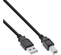 InLine USB 2.0 Kabel, A an B, Schwarz, 2m