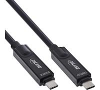 InLine USB 3.2 Gen.2 AOC Kabel - USB-C Stecker/Stecker - 8K60Hz - 60W - schwarz - 3m (35793I)