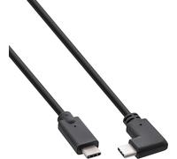 INLINE USB 3,2 Gen,2 Kabel - USB Typ-C Stecker/Stecker gewinkelt - Schwarz - 1m (35701W) Marca