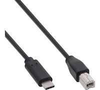 InLine USB C/USB B, 1.5 m - Cable USB (1.5 m, 1,5 m, USB C, USB B, 2.0, Male connector / Male connector, Negro)