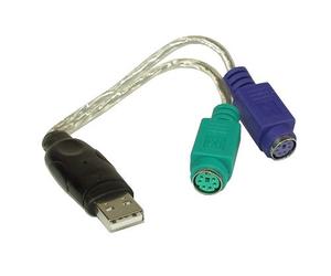 InLine USB to PS/2 Converter, USB macho a 2x PS/2 hembra para ratón y teclado
