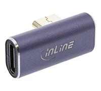InLine® USB4 - Adaptador USB Tipo C Macho Vertical Derecha/Izquierda, Aluminio, Color Gris
