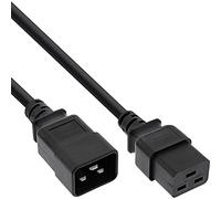 InLine® Wentronic - Cable alargador (16 A, C19 a C20, 0,3 m)
