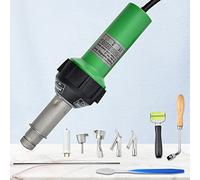 InLoveArts 1600W Plástico Soldador Pistola de Aire Caliente Plastic Hot Air Welder Welding Gun con Speed Boquillas Roller PE PVC Plastic Rod soldador de aire caliente Plástico Pistola profesional EU