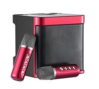 InLoveArts Máquina de Karaoke Bluetooth, altavoz karaoke portátil para niños y adultos-Altavoces Bluetooth 2 micrófonos inalámbricos, sistema PA y modo de canción de karaoke(rojo)