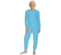 inlzdz Mono Adaptativo Antirayas para Unisex Hombres Mono Antidesgaste De Cuerpo Completo Romper Manga Larga Color Sólido Azul Claro A XL