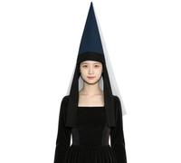 inlzdz Sombrero Puntiagudo Cónico Disfraz Renacimiento Halloween Cabezal De Azul Oscuro Talla única