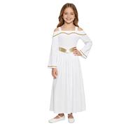inlzdz Vestirse Ángel Y Diablo Niños Vestido Danza Adoración Roba De Iglesia Festival Disfraz Cosplay Niñas Blanco 15-16 años