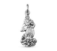 Inmaculada Concepción Colgante en Plata de Ley 925m macizo de 24mm. Purísima Virgen María