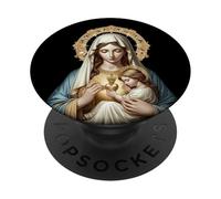 Inmaculada Concepción Virgen María Holding PopSockets PopGrip Adhesivo