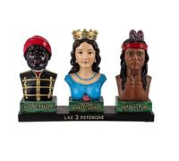 Inmaculada Romero IR 3 Potencias Pueblo Venezolano Figura 30 cm. Negro Felipe Reina María Lionza Guaicaipuro Imagen
