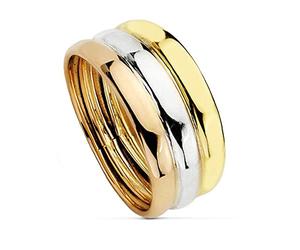 Inmaculada Romero IR Alianza oro tricolor 9k unisex tres cuerpos