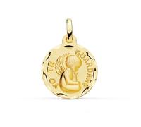 Inmaculada Romero IR Ángel Medalla en Oro de 9k de 16mm. tallada con mensaje YO TE GUARDARÉ