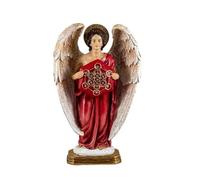 Inmaculada Romero IR Ángel Metatrón Figura 30 cm. arcángel Mattatron Metator túnica roja Imagen Resina peana