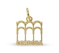Inmaculada Romero IR Arcos de la Mezquita de Córdoba Colgante 14mm. Plata de Ley 925m macizo chapado oro al láser
