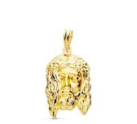 Inmaculada Romero IR Cabeza Cristo Santo Rostro Oro 18k Colgante Unisex 26mm. Detalles tallados