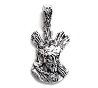 Inmaculada Romero IR Colgante plata Ley 925m macizo 22mm. imágen Jesús Nazareno detalles tallados trasera lisa