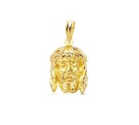Inmaculada Romero IR Cristo de la Buena Muerte Colgante Oro 18k cabeza rostro 19mm.. Grabación incluida en el precio - Personalizable - GRABACIÓN INCLUIDA EN EL PRECIO