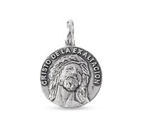 Inmaculada Romero IR Cristo de la Exaltación Medalla en Plata de Ley 925m maciza de 22mm. relieve