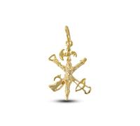Inmaculada Romero IR Cristo de la Legión Colgante Plata Ley 925m macizo 24mm. chapado oro liso