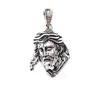 Inmaculada Romero IR Cristo de las Tres Caídas Triana Colgante Plata Ley 925m rostro 22mm. macizo detalles tallados reasa calada