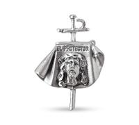 Inmaculada Romero IR Cristo de los Toreros Colgante en Plata de Ley 925m macizo 28mm. mensaje EL PROTECTOR