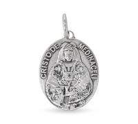 Inmaculada Romero IR Cristo de Medinaceli Medalla Plata Ley 925m maciza 17mm. ovalada. Grabación incluida en el precio - Personalizable - GRABACIÓN INCLUIDA EN EL PRECIO