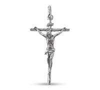 Inmaculada Romero IR Cristo de Mena Colgante Cruz en Plata de Ley 925m macizo de 37mm. Cristo de la Buena Muerte