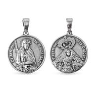 Inmaculada Romero IR Cristo Humildad y Virgen de los Dolores de Málaga Medalla Escapulario Plata Ley 925m 22mm. maciza
