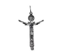 Inmaculada Romero IR Cruz Crucifijo Santísima Trinidad Padre Hijo Espíritu Santo colgante plata Ley 925m macizo 33mm.