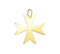 Inmaculada Romero IR Cruz de Malta Colgante en Oro de 18k con 20mm. acabada en brillo