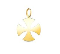 Inmaculada Romero IR Cruz Templaria de Malta Colgante en Oro de 18k con 18mm. lisa acabada en brillo