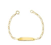 Inmaculada Romero IR Esclava Bebé Oro 18k con 11cm. eslabones 3x1 alternada 1.5mm. ancho chapa 19 x 4mm.. Grabación incluida en el precio - Personalizable - GRABACIÓN INCLUIDA EN EL PRECIO