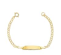 Inmaculada Romero IR Esclava Oro 18k bebé 11.5cm. húngara 2mm. chapa 19 x 4mm.. Grabación incluida en el precio - Personalizable - GRABACIÓN INCLUIDA EN EL PRECIO