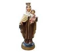 Inmaculada Romero IR Figura Virgen del Carmen Imagen 20Cm. Adorno Silueta Resina Peana Decoración