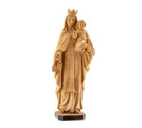 Inmaculada Romero IR Figura Virgen del Carmen patrona de los Marineros Imagen Religiosa 20 cm. Resina Color Madera Clara