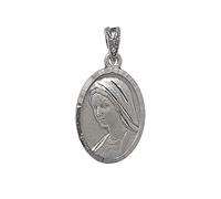 Inmaculada Romero IR Medalla plata Ley 925m escapulario macizo Virgen de Medjugorje Reina de la Paz Jesús Misericordioso
