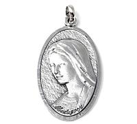 Inmaculada Romero IR Medalla plata Ley 925m escapulario macizo Virgen de Medjugorje Reina de la Paz Jesús Misericordioso