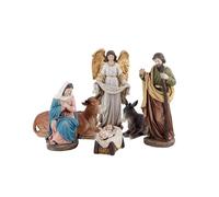 Inmaculada Romero IR Misterio Nacimiento Navidad 6 Piezas 20 cm. Belén clásico Figura Resina Virgen María Niño Jesús